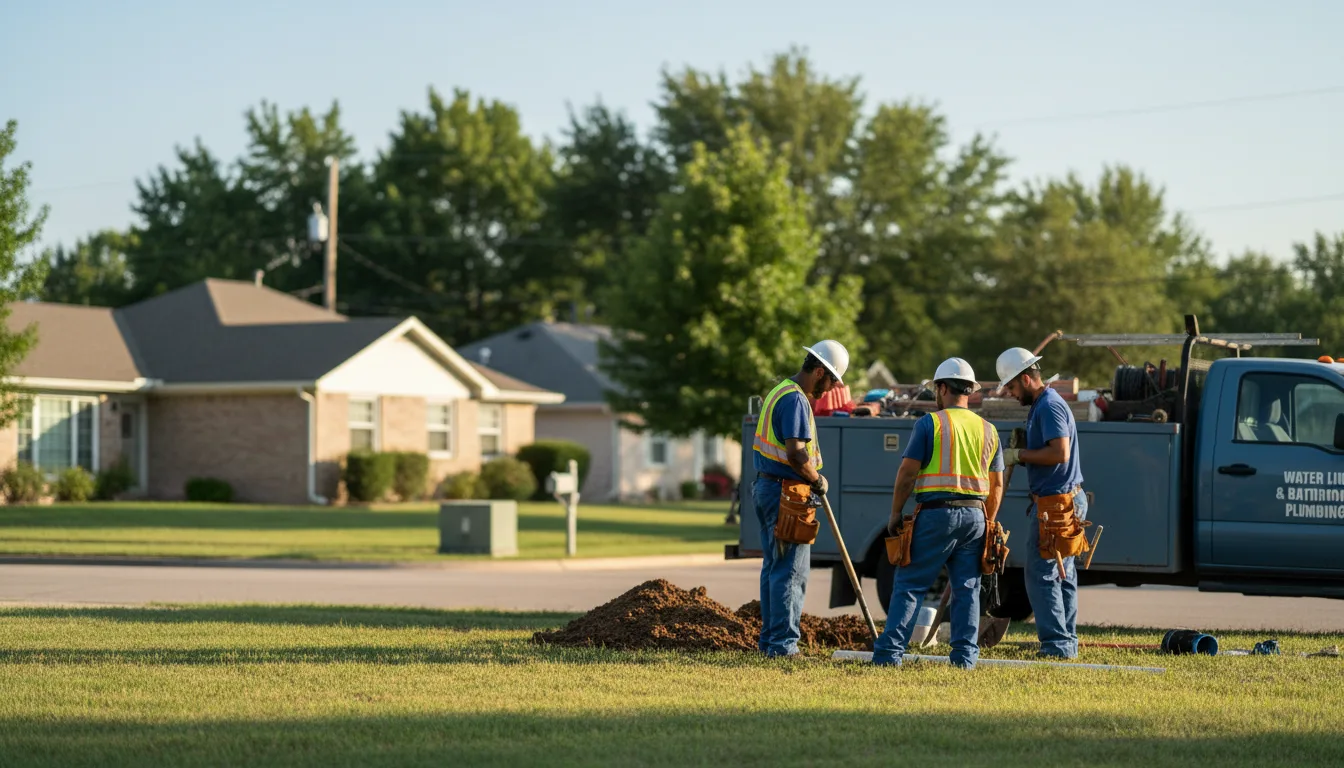 Residential water line and bathroom plumbing service in Evening Shade, AR